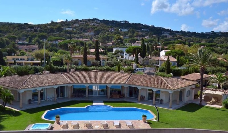 Marina, Cote d'Azur Villas,  8 BR Seafront Saint Tropez luxury villa with seaview pool and jacuzzi