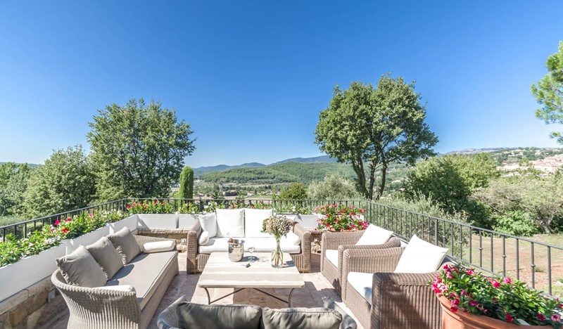 12 Afternoon Drinks Front Terrace View Of Callian